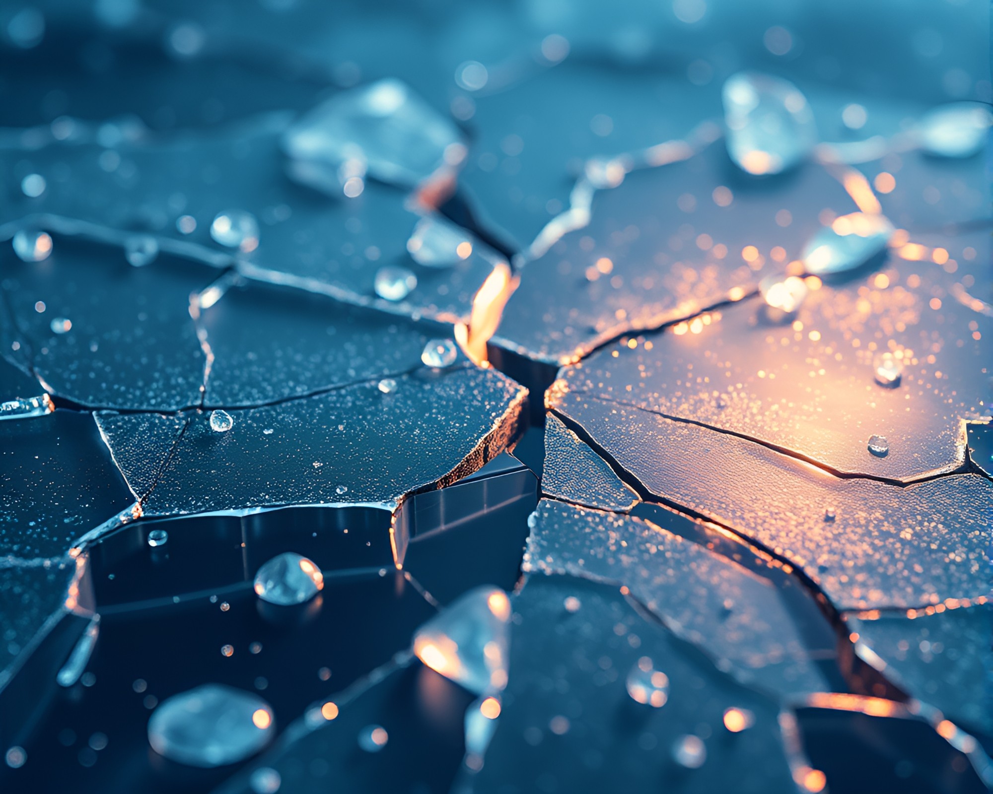 Glitter Dust Apple Cider: Retro Pixel Ice Reflection Crack – free AI stock image
