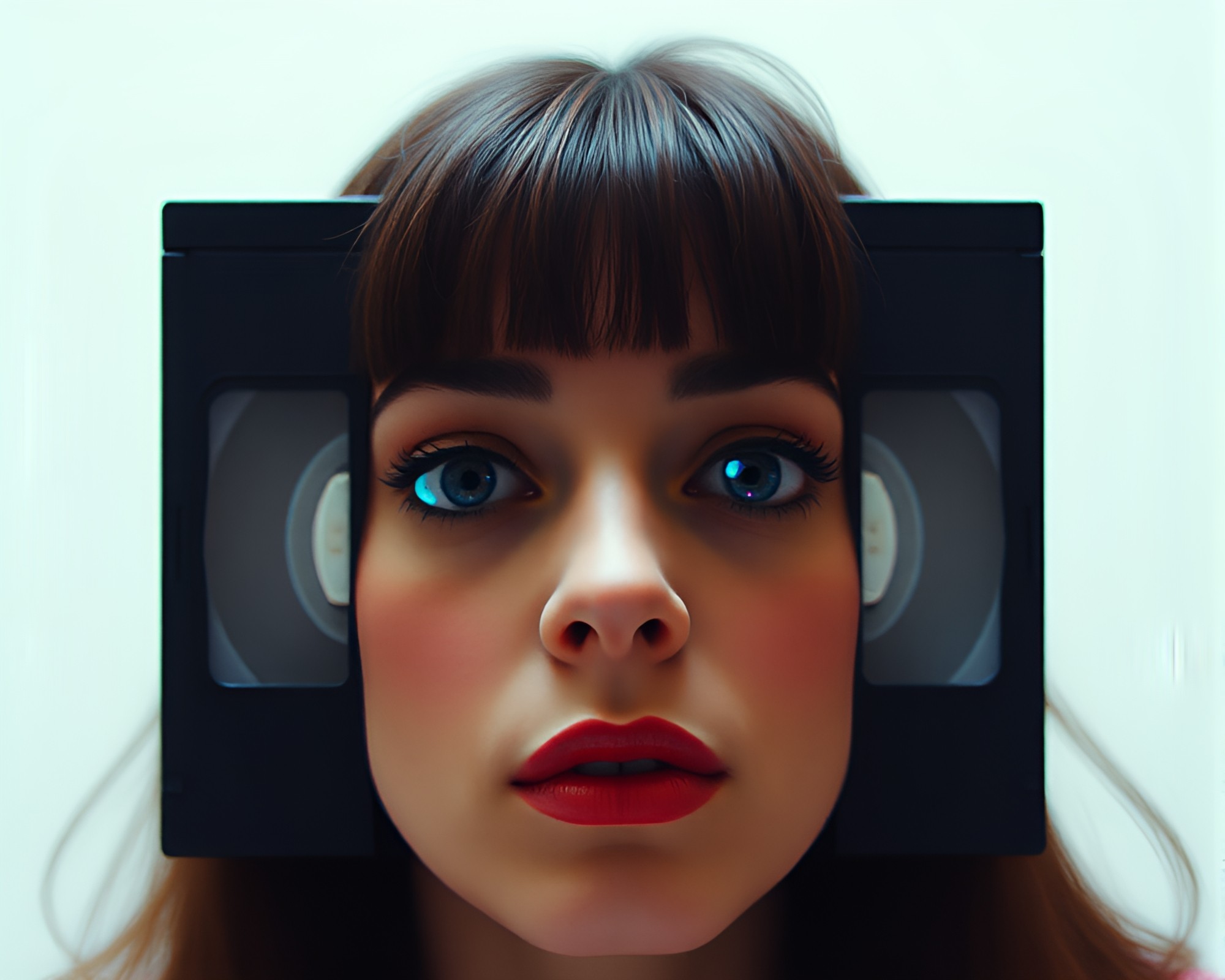 Futuristic Hologram Specks on Smart Contact Lens Concept – free AI stock image