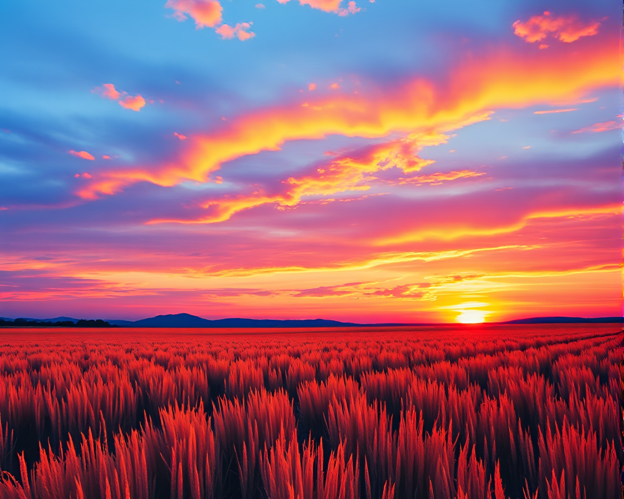 Stitched Time Dilation Utopia at Sunset – free AI stock image