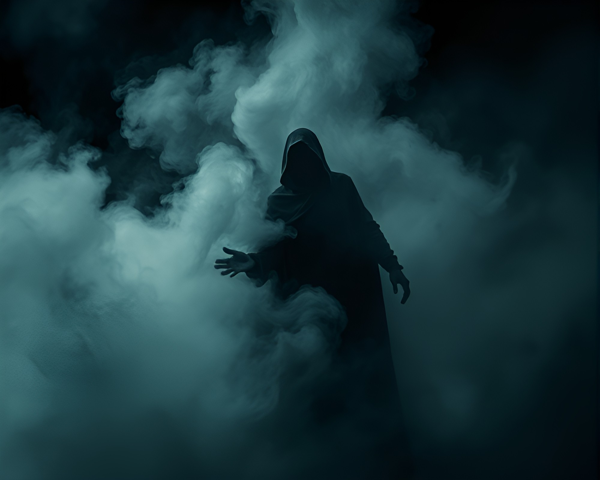 Seductive Vampire Charcoal Portrait in HDR Mist – free AI stock image