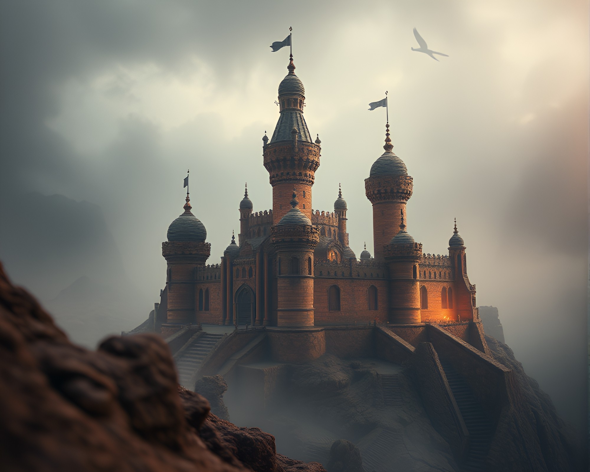 Deserted Castle in Dreamy 8-bit Pixel Art – free AI stock image
