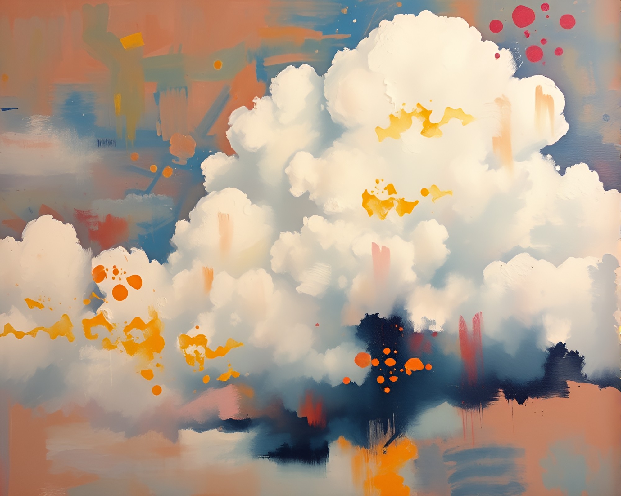 Trumpet Symphony: Ethereal Clouds in Motion Blur – free AI stock image