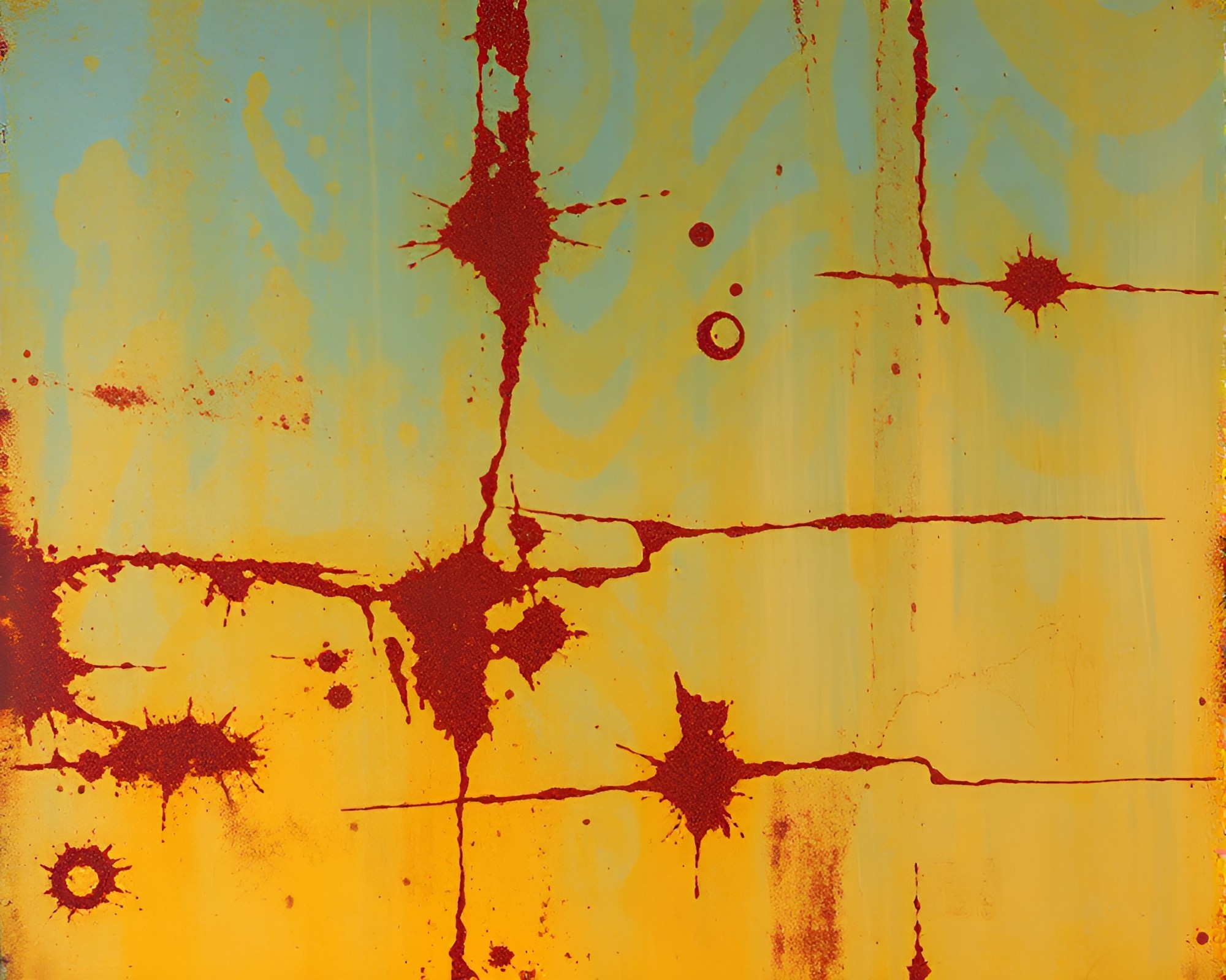 Rust Stain Dreamscape: Surreal Fresco Painting – free AI stock image