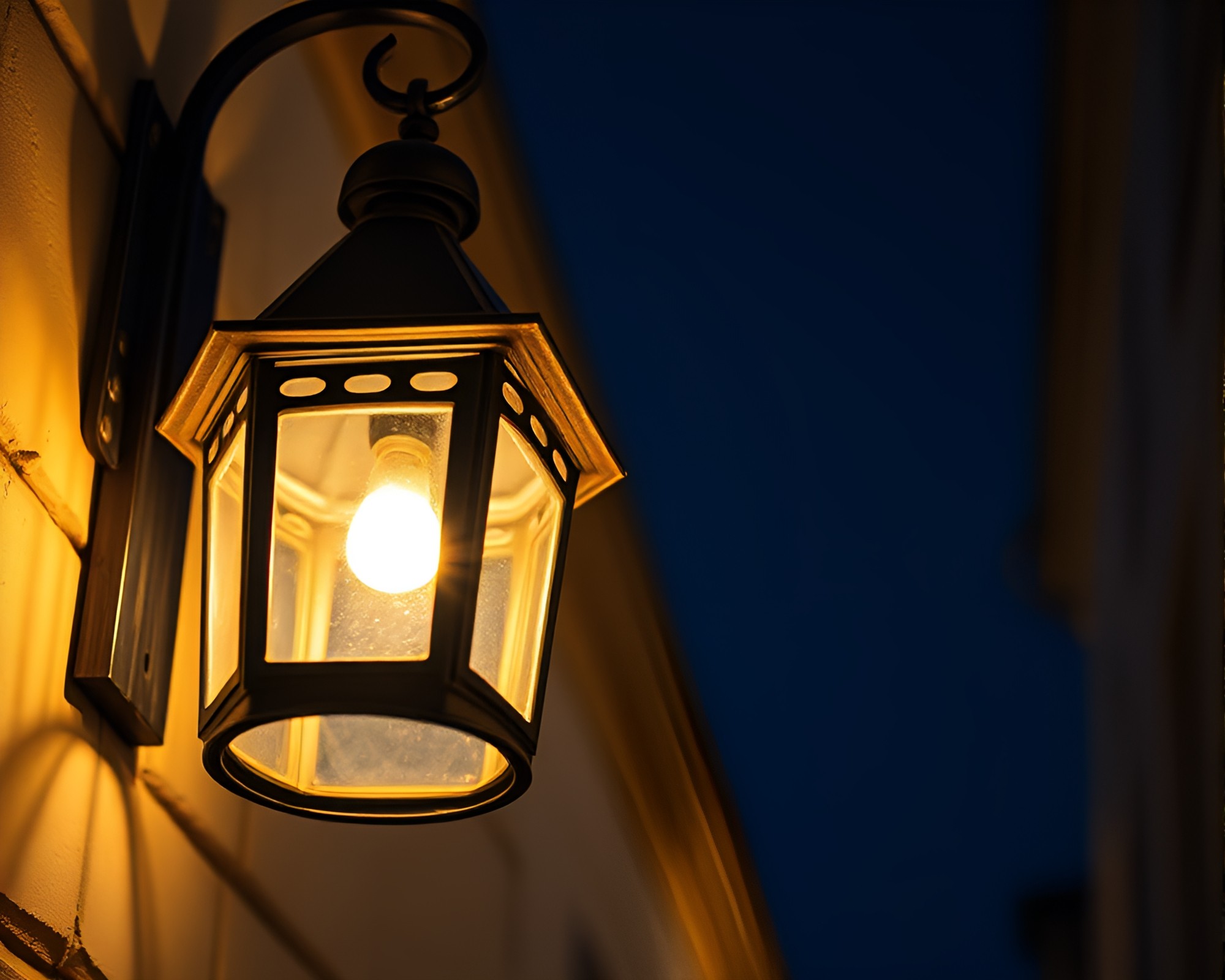 Architectural Lantern Extreme Close-Up in Overexposed White Light – free AI stock image