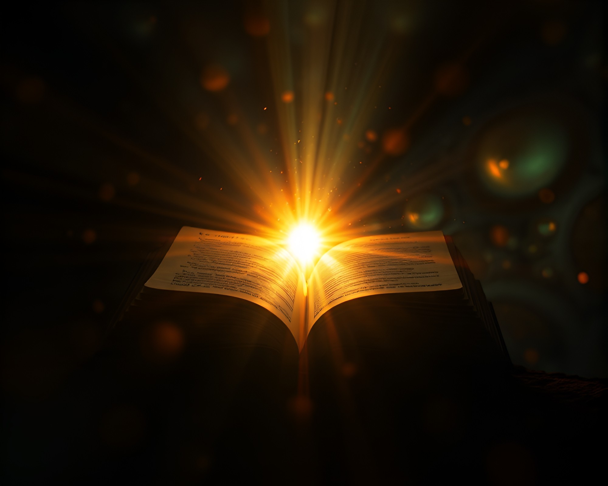 Enchanted Book Backscatter Flare with Fractal Glow – free AI stock image