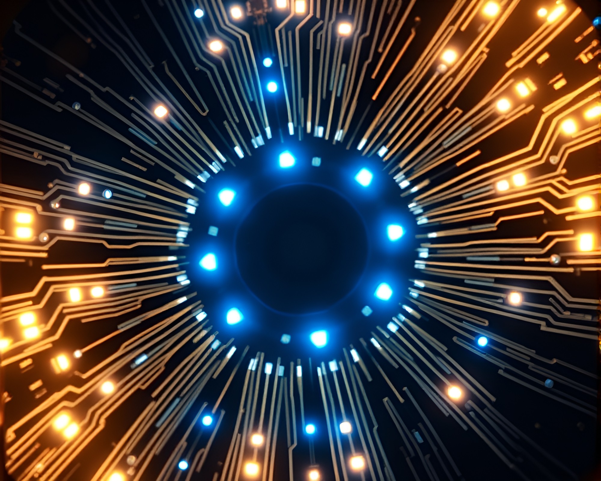 Electric Circuit Twilight Symmetry – free AI stock image