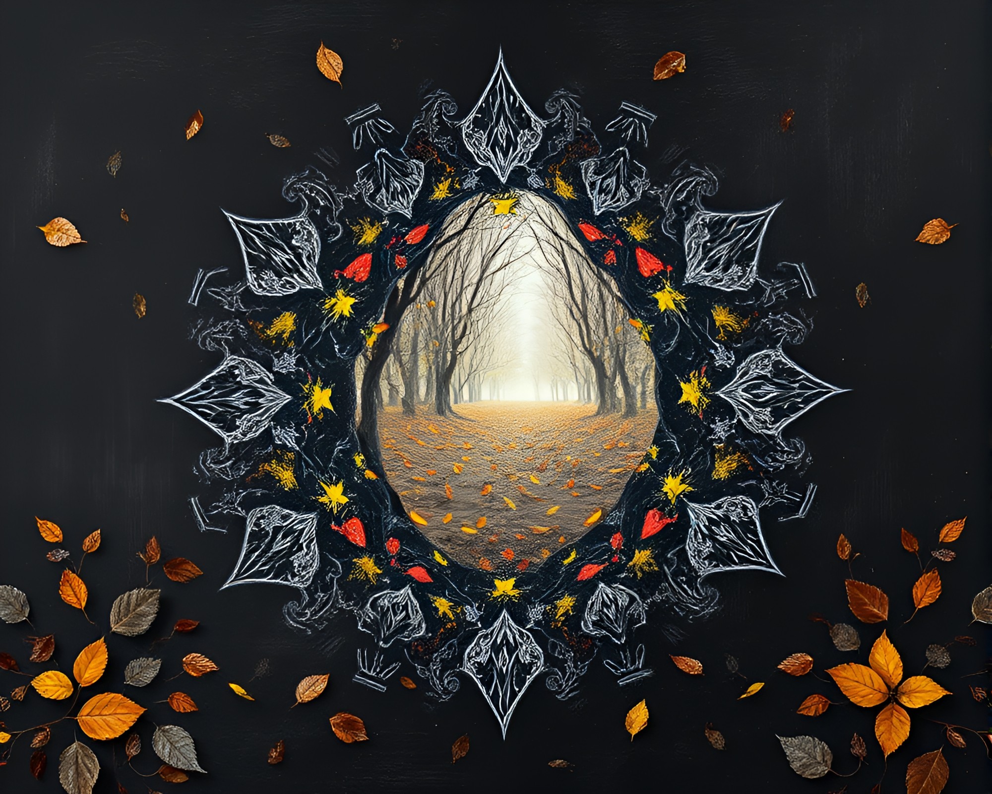 Enchanted Leaf Litter Quarterly Passage – free AI stock image