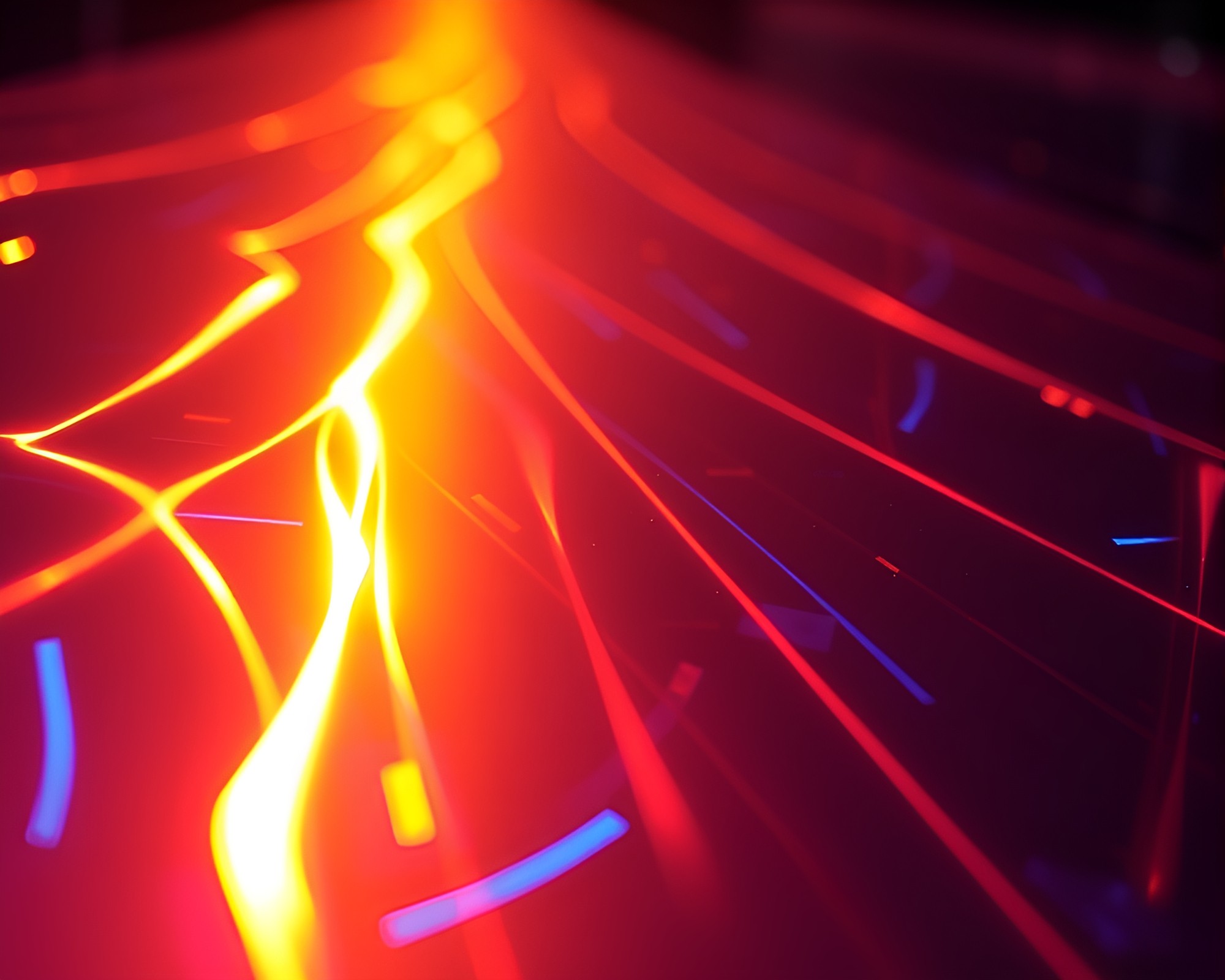 Mesmerizing Holographic Display during Golden Hour – free AI stock image