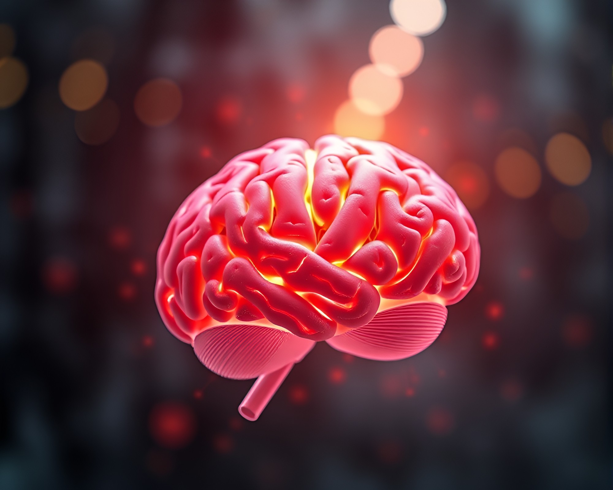 Futuristic AI Brain Neurons with Selective Focus – free AI stock image