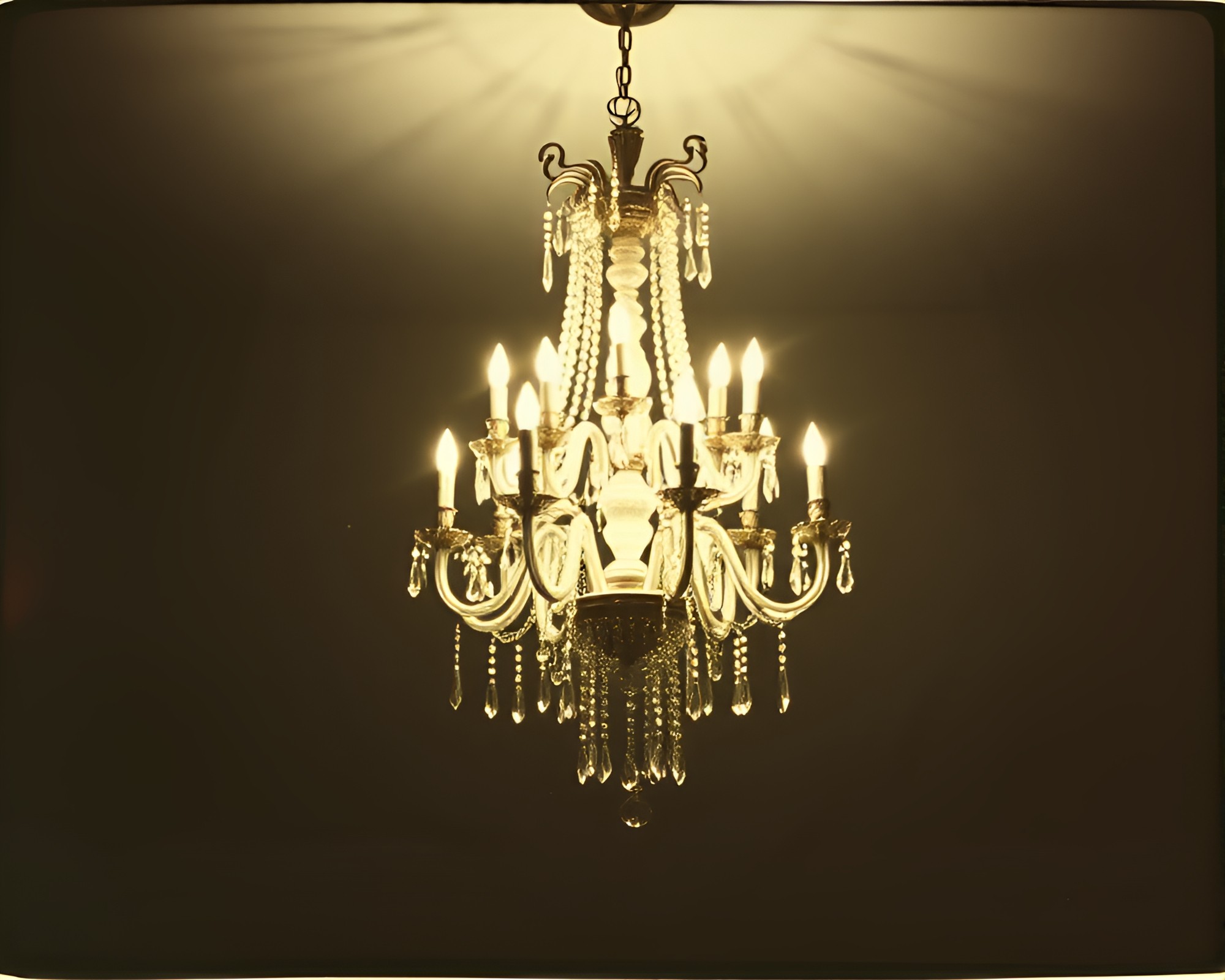 Vintage Chandelier in Chiaroscuro: Shading Strokes Exploration – free AI stock image