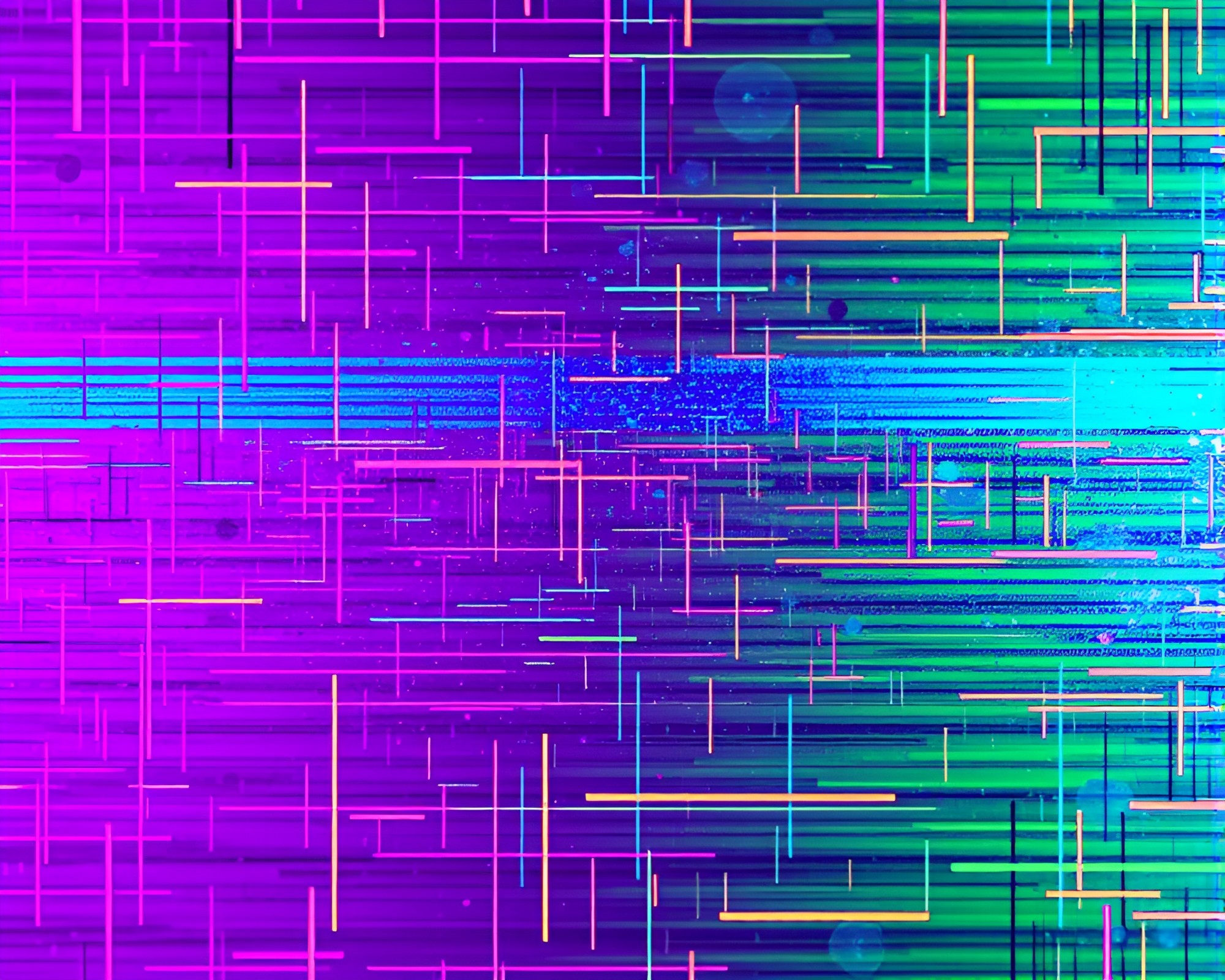 Neon Glitch Dance: Metalic Synthwave Vibes – free AI stock image