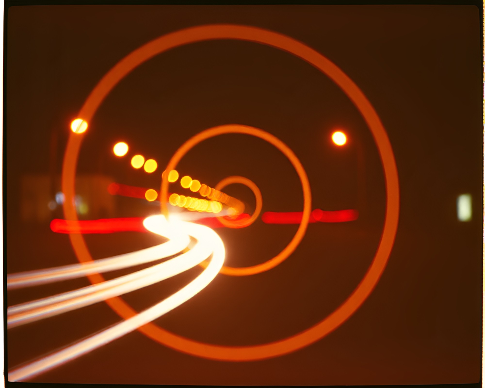 Enigmatic Light Trails Dance Around Mystical Ring – free AI stock image