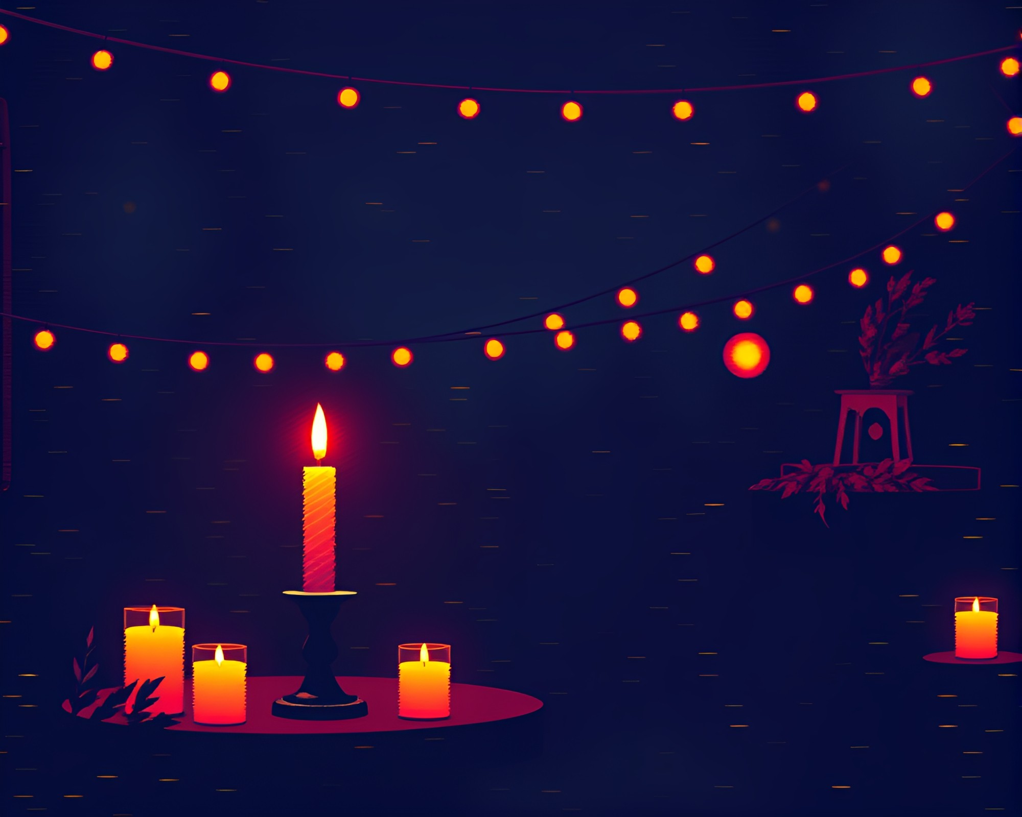 Retro Halftone Ley Line Candlelit Discovery – free AI stock image