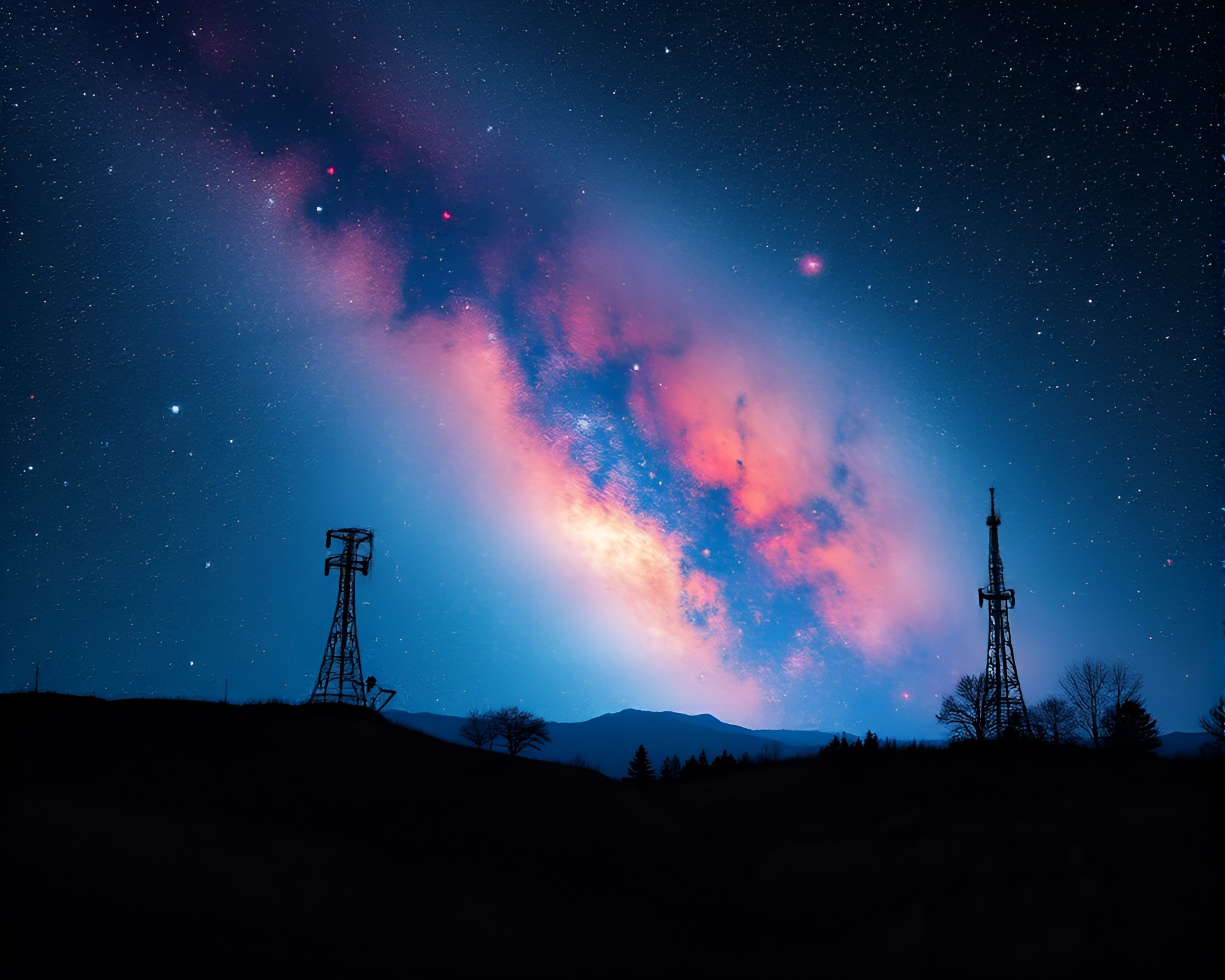 Parallel Universe Portal in Duotone – free AI stock image