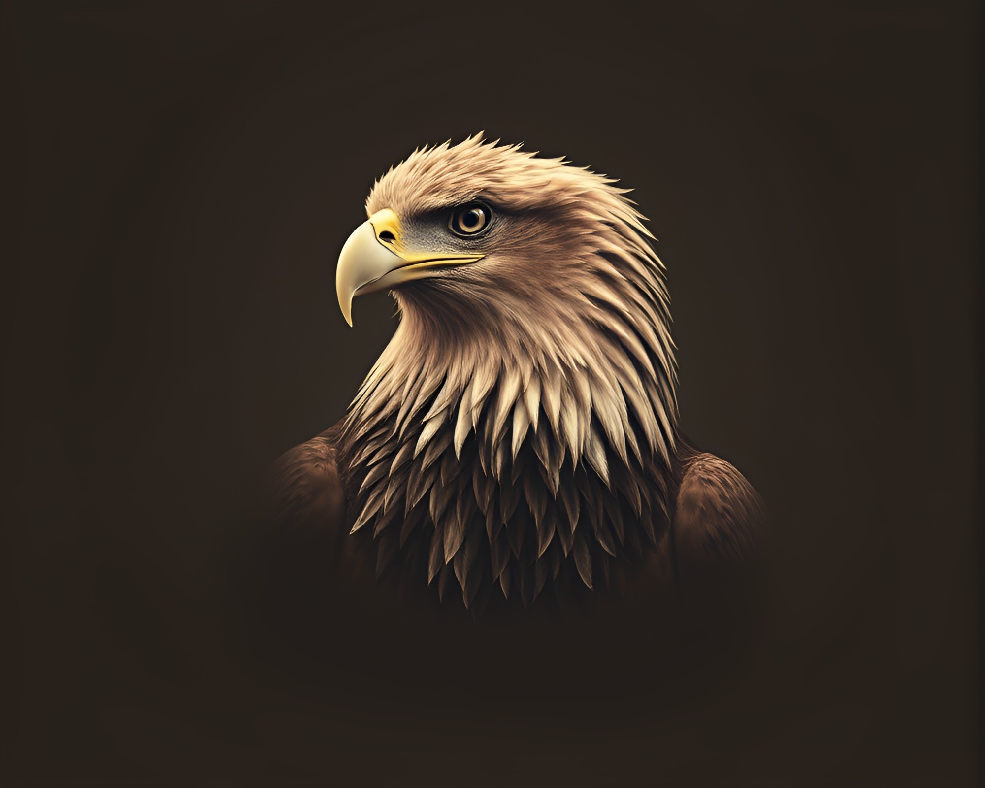 Eagle Soaring Through Sepia-Toned Circle Dream – free AI stock image