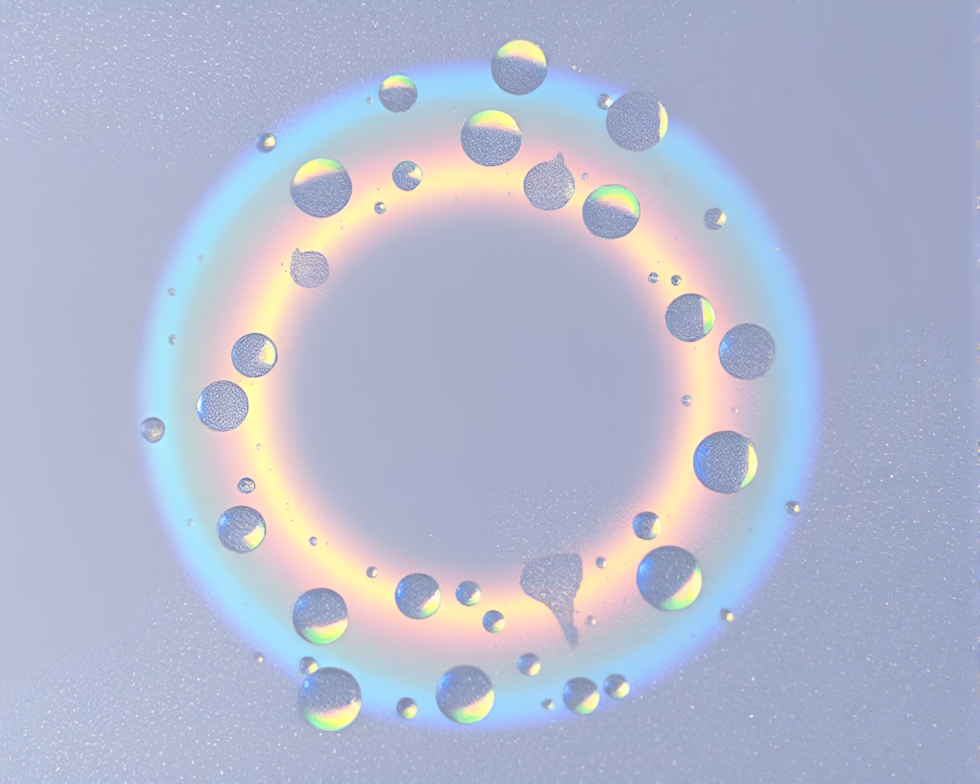 Ethereal Magic Circle with Tri-Tone Holographic Sheen – free AI stock image