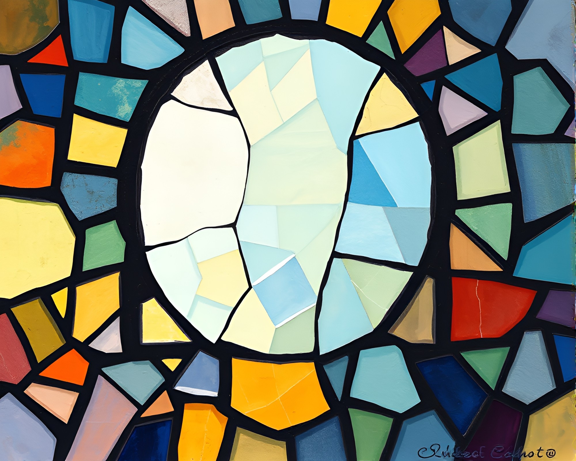 Shattered Stained-Glass Prism Refraction Fantasy – free AI stock image