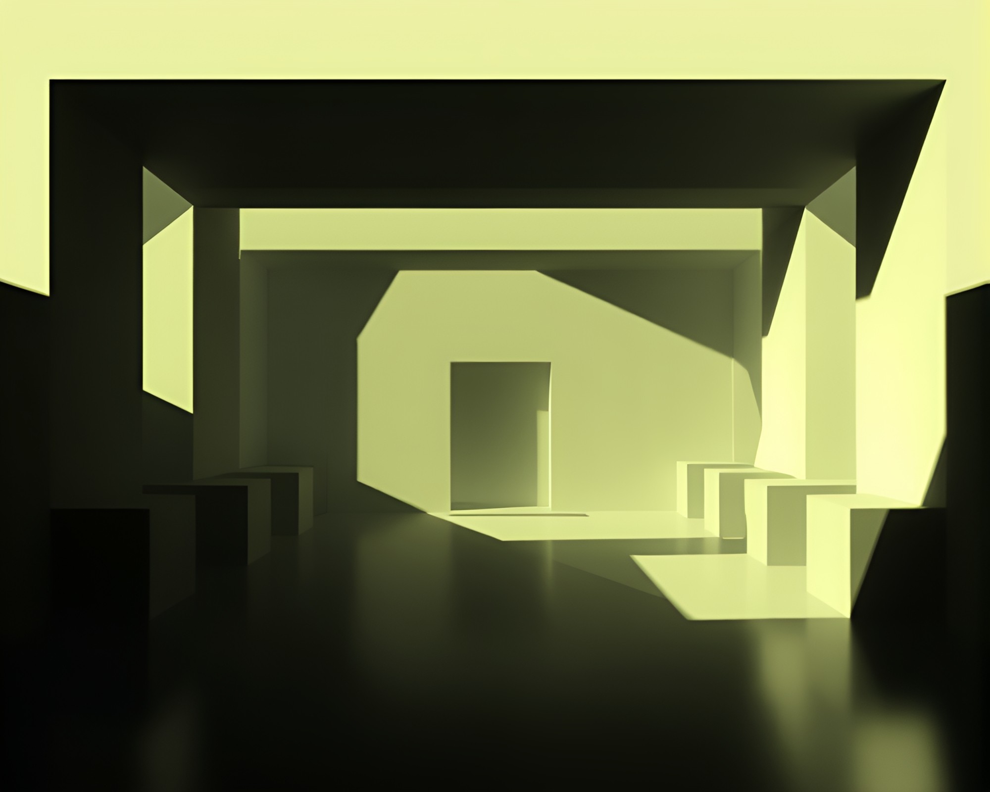 Ethereal Multiverse Portal through Shadow Play – free AI stock image